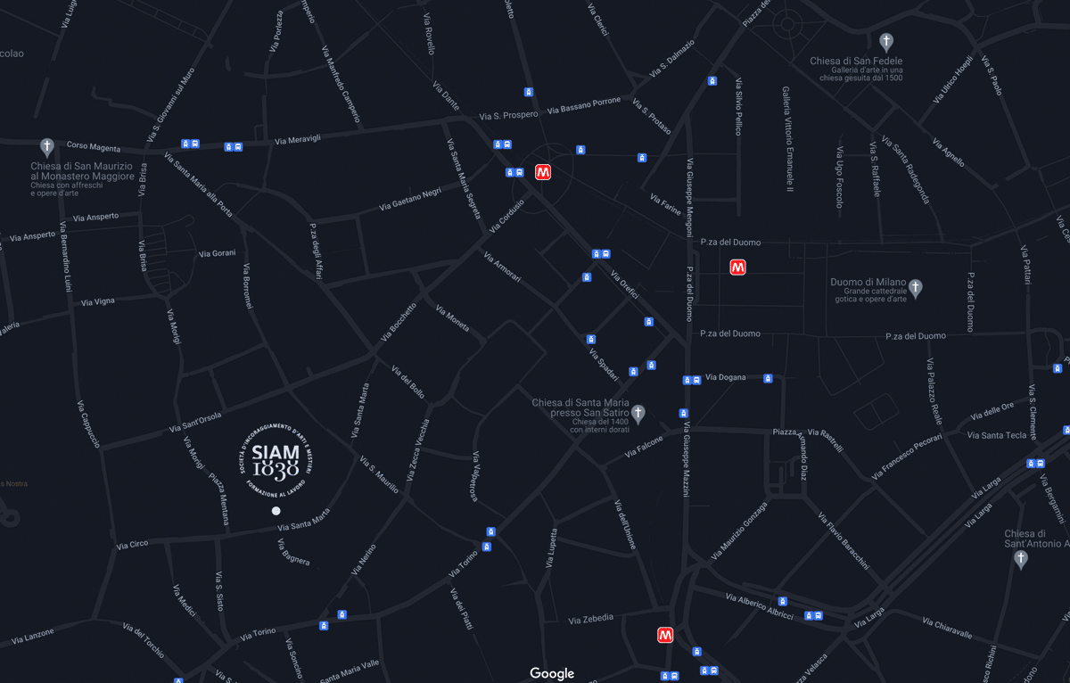 Posizione SIAM1838 sulla mappa di Milano